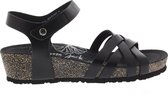 Panama Jack CHIA NATURE B2 PULL-UP - Volwassenen Sandalen met hakDames Sandalen - Kleur: Zwart - Maat: 37