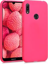kwmobile telefoonhoesje voor Huawei Y6 (2019) - Hoesje voor smartphone - Back cover in neon roze