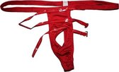 Bondage Slip Rood - Heren Lingerie - Slips & Boxershorts - Rood - Discreet verpakt en bezorgd