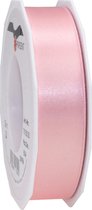 1x Luxe Hobby/decoratie roze satijnen sierlinten 2,5 cm/25 mm x 25 meter- Luxe kwaliteit - Cadeaulint satijnlint/ribbon