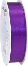 1x Luxe Hobby/decoratie paarse satijnen sierlinten 2,5 cm/25 mm x 25 meter- Luxe kwaliteit - Cadeaulint satijnlint/ribbon