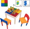 Kindertafel met 2 Stoeltjes - Speeltafel voor Lego® & Duplo® Bouwstenen