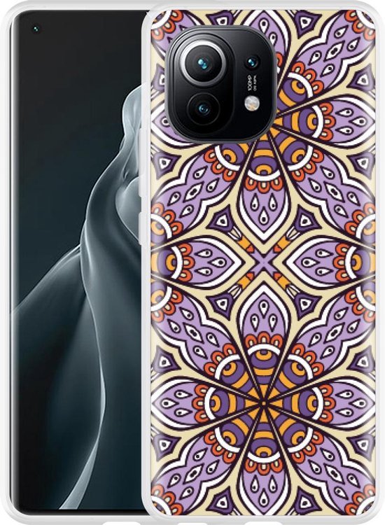Xiaomi Mi 11 Hoesje Paarse Mandala Designed By Cazy Bol 