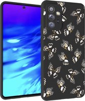 iMoshion Design voor de Samsung Galaxy A72 hoesje - Vlinder - Zwart / Wit