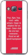 Samsung Galaxy J3 (2016) Hoesje Transparant TPU Case - AFC Ajax Clublied #ffffff