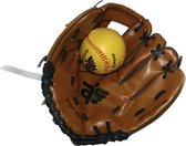 Honkbalhandschoen Bruin + Bal - Speelgoed - Sport en Spel