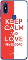 6F hoesje - geschikt voor Xiaomi Mi Mix 3 -  Transparant TPU Case - Feyenoord - Keep calm #ffffff