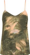 Hunkemöller Dames Nachtmode Cami top Twill  - Groen - maat L