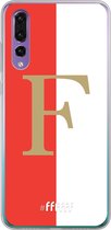 6F hoesje - geschikt voor Huawei P30 -  Transparant TPU Case - Feyenoord - F #ffffff