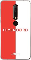 Nokia X6 (2018) Hoesje Transparant TPU Case - Feyenoord - met opdruk