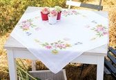 Borduurpakket voor bedrukte tafelkleed lentebloemen