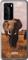 Huawei P40 Pro Hoesje Transparant TPU Case - Elephants #ffffff