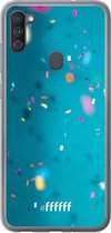 Samsung Galaxy A11 Hoesje Transparant TPU Case - Confetti #ffffff