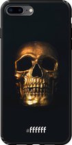 iPhone 8 Plus Hoesje TPU Case - Gold Skull #ffffff
