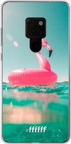 Huawei Mate 20 Hoesje Transparant TPU Case - Flamingo Floaty #ffffff