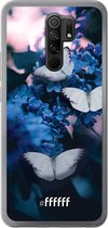 Xiaomi Redmi 9 Hoesje Transparant TPU Case - Blooming Butterflies #ffffff