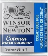 W&N Cotman Aquarelverf Half Napje Cobalt Blue Hue