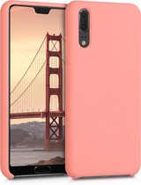 kwmobile telefoonhoesje voor Huawei P20 - Hoesje met siliconen coating - Smartphone case in koraal