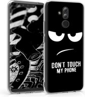 kwmobile telefoonhoesje voor Huawei Mate 20 Lite - Hoesje voor smartphone in wit / zwart - Don't Touch My Phone design