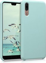 kwmobile telefoonhoesje voor Huawei P20 - Hoesje met siliconen coating - Smartphone case in mintgroen