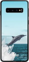 Samsung Galaxy S10 Hoesje TPU Case - Dolphin #ffffff