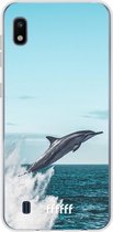 Samsung Galaxy A10 Hoesje Transparant TPU Case - Dolphin #ffffff