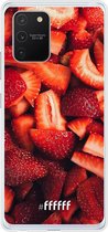 6F hoesje - geschikt voor Samsung Galaxy S10 Lite -  Transparant TPU Case - Strawberry Fields #ffffff