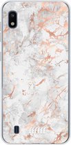 Samsung Galaxy A10 Hoesje Transparant TPU Case - Peachy Marble #ffffff