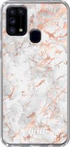 Samsung Galaxy M31 Hoesje Transparant TPU Case - Peachy Marble #ffffff