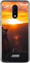 OnePlus 7 Hoesje Transparant TPU Case - Rock Formation Sunset #ffffff