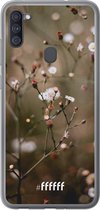 Samsung Galaxy A11 Hoesje Transparant TPU Case - Flower Buds #ffffff