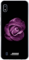 Samsung Galaxy A10 Hoesje Transparant TPU Case - Purple Rose #ffffff