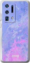 Huawei P40 Pro+ Hoesje Transparant TPU Case - Purple and Pink Water #ffffff