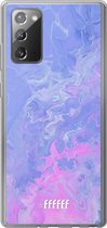 Samsung Galaxy Note 20 Hoesje Transparant TPU Case - Purple and Pink Water #ffffff
