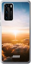 Huawei P40 Hoesje Transparant TPU Case - Cloud Sunset #ffffff