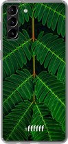 6F hoesje - geschikt voor Samsung Galaxy S21 -  Transparant TPU Case - Symmetric Plants #ffffff