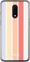 OnePlus 7 Hoesje Transparant TPU Case - Vertical Pastel Party #ffffff