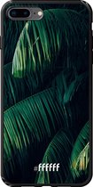 iPhone 8 Plus Hoesje TPU Case - Palm leaves dark #ffffff