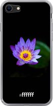 6F hoesje - geschikt voor iPhone 8 - Transparant TPU Case - Purple Flower in the Dark #ffffff
