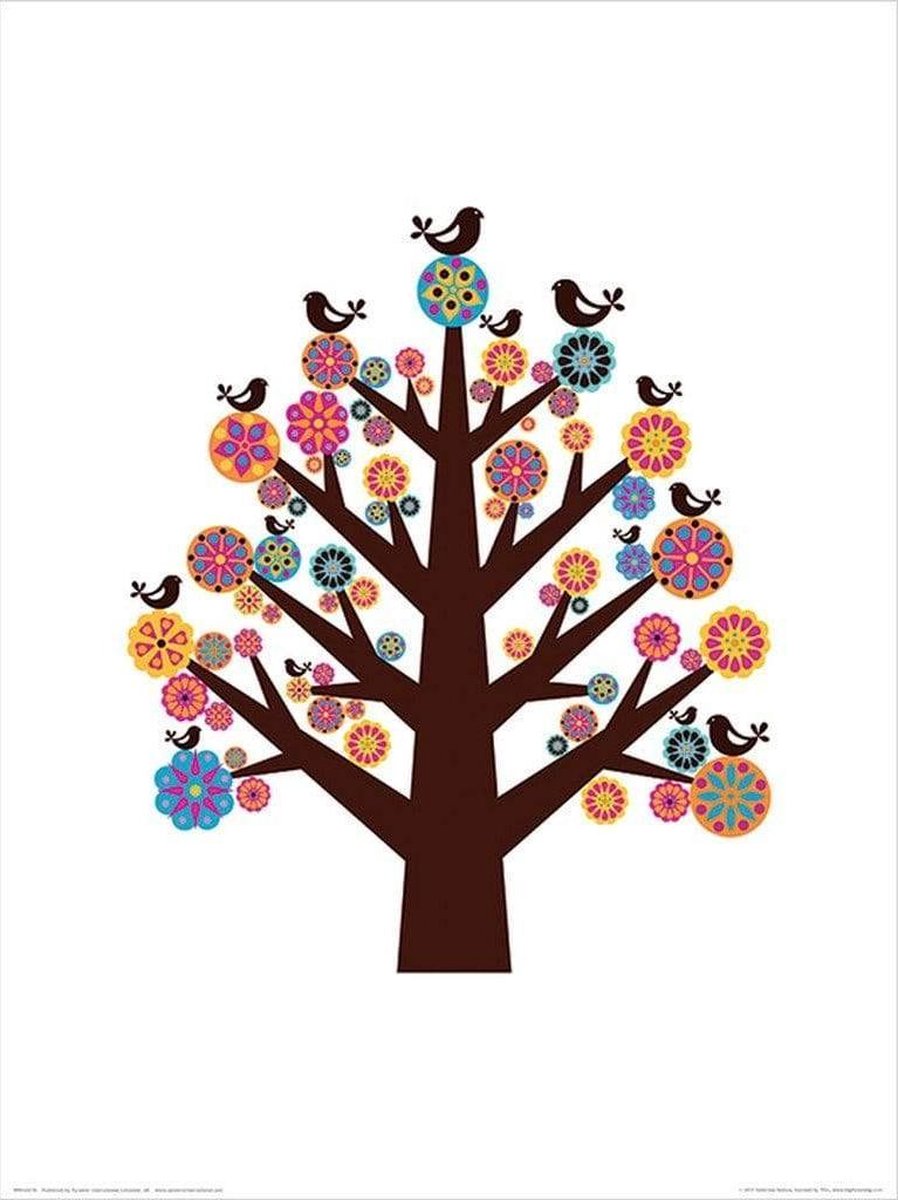 Pyramid Kunstdruk Valentina Ramos - Tree of Flowers 30x40cm Divers
