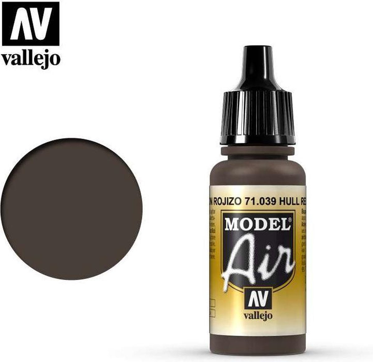 Vallejo Hobbyverf Acrylverf - 71039 Model Air Hull Red - Acryl Verf flesje - 17 ml