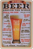 Metalen plaatje - Beer Around The World