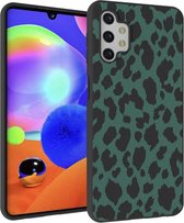 iMoshion Design voor de Samsung Galaxy A32 (5G) hoesje - Luipaard - Groen / Zwart