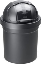Poubelle ROTHO ROLL BOB 10 litres noir | Poubelle avec fermeture pratique
