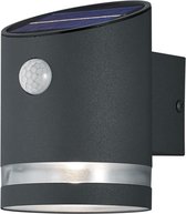 LED Tuinverlichting - Buitenlamp - Trinon Salty - Wand - 3W - Warm Wit 3000K - Rond - Mat Zwart - RVS