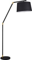 LED Vloerlamp - Trinon Tryca - E27 Fitting - Rond - Mat Zwart - Aluminium