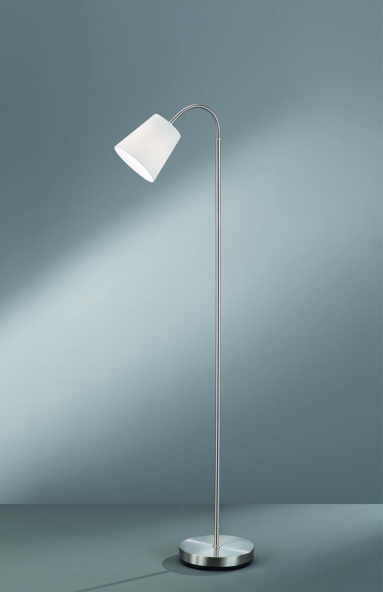 Trio Leuchten noukie - Vloerlamp met lampenkap - 1 lichts - H 1400 mm - Wit