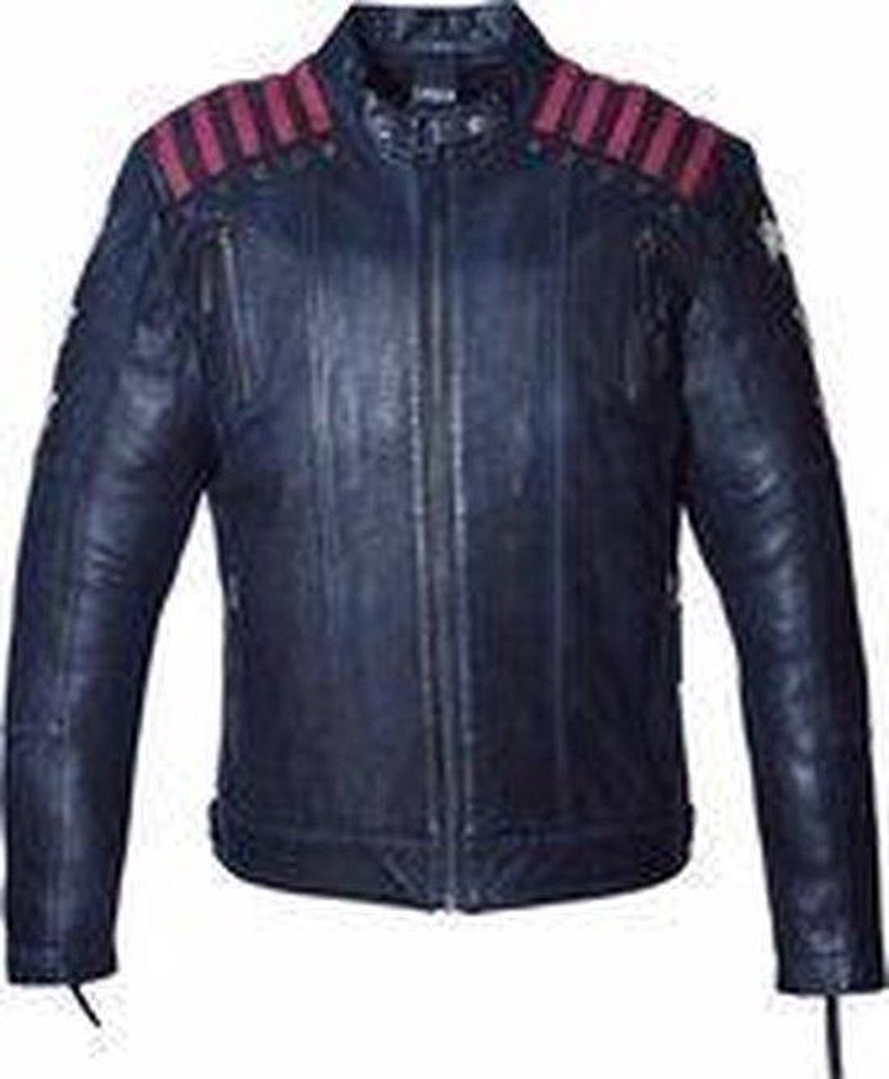 Urban 5884® - The Rising Star - Heren Motorjas- Met Protectie - Lams Leer - Blauw - Maat 3XL