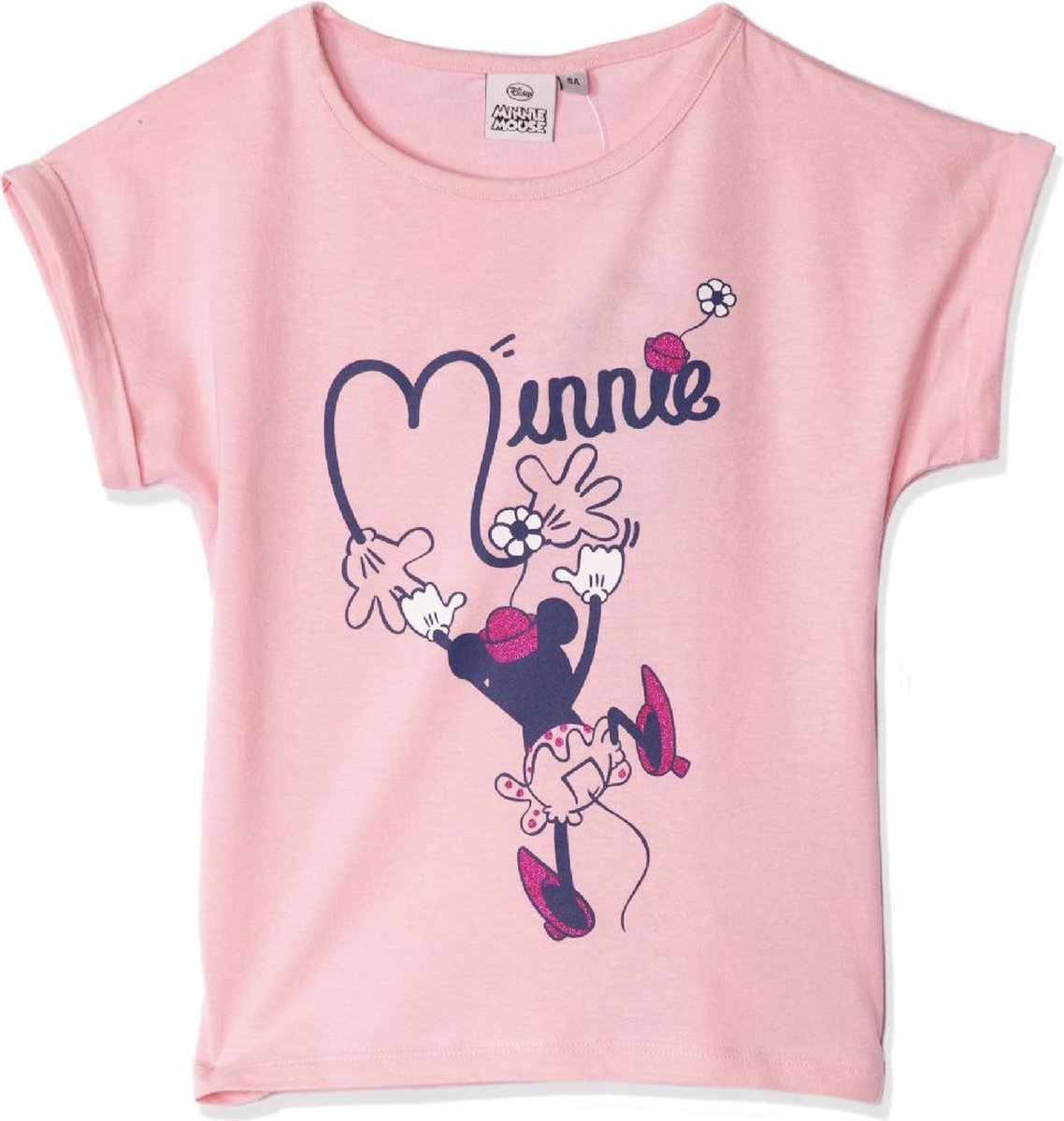 Disney Minnie Mouse T-shirt - Minnie - roze - maat 110/116 (6 jaar)