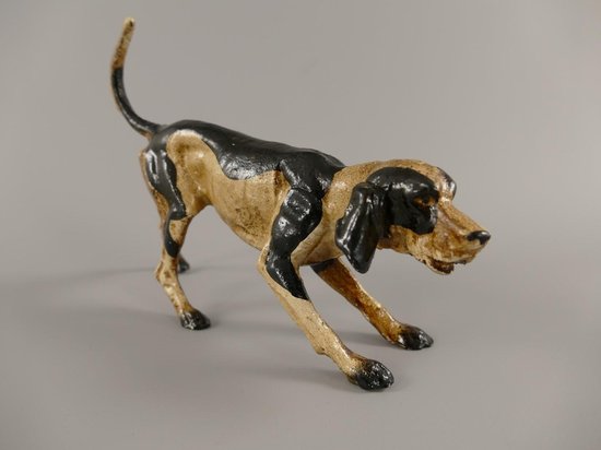 Bol Gietijzeren Beeld Blaffende Hond Dieren Figuur 16 Cm Hoog